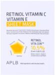 APLB Retinol Vitamin C Vitamin E Sheet Mask - Маска за лице с ретинол, витамин C и витамин E 1бр/25мл