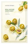 Nature republic Real Nature Olive Sheet Mask - Хидратираща маска за лице с маслина 1бр/23мл
