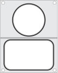 HENDI Tálcatömítő mátrix, HENDI, 2 tartály (1x 178x113 mm, 1x ø115 mm)