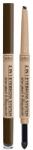 Wibo Wibo, 2 in 1 Eyebrow System, Eyebrow Cream Pencil, Powder & Brush 3-In-1, 3, Dark Brown, 0.2 g