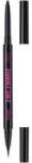Wibo Wibo, Too Hot, Double-Ended, Liquid Eyeliner & Cream Eyeshadow Pencil 2-In-1, Intense Black