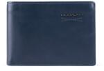 Piquadro Piquadro, Obidos, Leather Wallet, Coin Holder, Navy, For Men