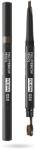 Pupa Pupa, Full, Paraben-Free, Definer, Double-Ended, Eyebrow Cream Pencil & Brush 2-In-1, 004, Extra Dark, 0.2 g