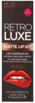 Makeup Revolution Set Makeup Revolution: Retro Luxe, Lip Liner, Regal, 1 g + Retro Luxe, Matte, Ruj lichid, Regal, 5.5 ml
