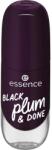 essence , Gel Nail, Ojă, 84, Black Plum & Done, 8 ml