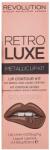 Makeup Revolution Set Makeup Revolution: Retro Luxe, Metallic, Ruj lichid, Sovereign, 5.5 ml + Retro Luxe, Lip Liner, Sovereign, 1 g