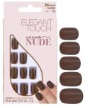Elegant Touch Set, Elegant Touch, Nude, Squoval, Artificial Nails, Cocoa, 24 pcs