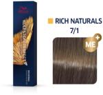 Wella Wella Professionals, Koleston Perfect Me+, Permanent Vopsea de păr, 7/1 Medium Ash Blond, 60 ml