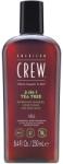 American Crew American Crew, 3-In-1 Tea Tree, Tea Tree Oil, Șampon, Conditioner & Shower Gel 3-In-1, For Moisturizing, 250 ml
