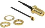 Delock Antenna Cable SMA jack bulkhead > MHF/U. FL-LP-068 compatible plug 70 mm (89433)