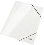 Leitz Mapa carton cu elastic LEITZ Wow - alb metalizat alb A4 Mapa carton cu Elastic Carton plastifiat (L-39820001)