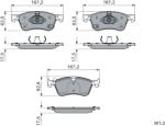 Bosch set placute frana, frana disc BOSCH 0 986 460 222 (0 986 460 222)