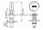 Bosch Bec auto halogen pentru far Bosch Standard H1 55W 12V 1987302011 (AC680)