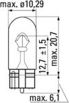 Bosch Bec auto halogen Bosch Eco W5W 5W 12V 1 987 302 819 (AC6240)