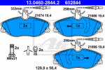 ATE Set placute frana, frana disc ATE 13.0460-2844.2 (13046028442)
