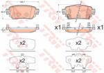 TRW Set placute frana, frana disc TRW GDB3617 (GDB3617) - autoeco