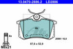 ATE Set placute frana, frana disc ATE 13.0470-2886.2 (13047028862)