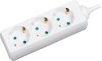 LogiLink PRELUNGITOR LOGILINK, Schuko x 3, conectare prin Schuko (T), cablu 1.5 m, 16 A, protectie copii, alb, LPS205 (timbru verde 0.18 lei)
