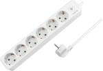 LogiLink PRELUNGITOR LOGILINK, Schuko x 6, cablu 3G 1.5mm2, 230 V / 16 A, 50 Hz, max. 3500 W, buton intrerupator iluminat, IP20, 1.5m, alb, LPS247 (timbru verde 0.8 lei)