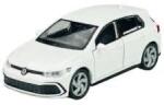  Macheta Volkswagen Golf 8 GTI alb Welly 1: 34 replica metal usi deschise cu resort
