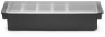 BarUp Alapanyag tároló doboz - 5 rekesz, BarUp, Fekete, 480x150x(H)100mm