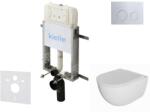 kielle Genesis New - Set pentru montare încastrată, toaletă Oudee, Rimless, capac softclose și clapetă Gemini New II, crom lucios 30528SZ05 (30528SZ05)