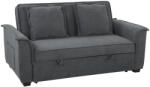 HOMCOM Futon kanapéágy, állítható háttámlával, 2 személyes, 2 párnával, sötétszürke (83B-756V00CG)