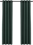 vidaXL 2 db zöld, vászonhatású sötétítőfüggöny fűzőkarikával 140 x 225 cm 321185 (321186)