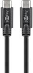 Goobay Kábel, Goobay, USB-C, 0, 5 m, fekete (67975)