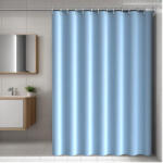 RPX-DUS Perdea Dus 70g / 180x200cm - Albastru-deschis (46523r) Perdea de dus
