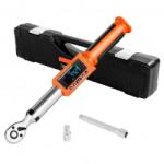 VivaTechnix Cheie dinamometrica digitala cu clichet, 3/8 inch, 0-135 Nm, extensie, precizie ±2%, Cr-Mo, buzzer și notificare LED