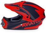 TORNADO HELMETS Aviator MX sisak, fekete-piros, XXS méret (TORMXXXSWR)