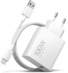 Xiaomi hálózati gyorstöltő szett USB-A + Type-C kábel (Fehér) - 100W