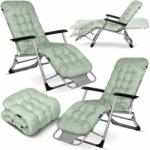 ChillWell Set de grădină Chillwell cu 2 șezlonguri cu perne - Verde deschis (286403-2)