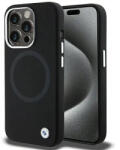 BMW Кейс BMW Signature Liquid Silicone MagSafe за iPhone 15 Pro Max, черен (BMW000694-0)