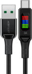 ACEFAST Кабел Acefast C7-04, USB-A към USB-C, 60W, 1.2m, с дисплей, черен (C7-04)