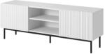 Cama meble PAFOS RTV шкаф върху черна стоманена рамка 150x40x60 см бял мат (PAFOS TV15+S BI)