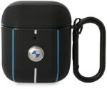 BMW Кейс BMW BMA222RVSK за AirPods 1/2, черен / черен, Leather Color Lines (BMW000594-0)