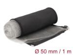  Delock Hőellenálló EMI Shielding fonott borítás zipzárral, 1 m x 50 mm méretű, fekete (20849) (20849) - pepita