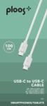 PLOOS Кабел ploos usb-c към usb-c 1 м бял (usb-c към usb-c 1 м бял)