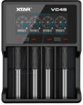 Xtar Зарядно у-во XTAR VC4SL, 4 гнезда, LCD дисплей, USB, LiIon & NIMH, 186 (6952918344339)