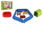 Teddies Căței/Câine 2buc cu gard plastic cu accesorii (TD00800597) Figurina