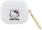 Hello Kitty Кейс Hello Kitty Silicone 3D Kitty Head за AirPods Pro, бял (Hel000074-0)
