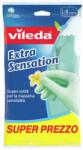 Vileda Extra Sensation Домакински ръкавици Green Cotton, Latex 1 бр (167395)