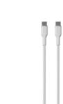 Puro elektrik Puro Soft USB-C - USB-C 60W 1.5m силиконов кабел - бял (PUUSBCUSBCICONWHI)