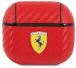 Ferrari Калъф Ferrari FESA3CARE On Track PU Carbon, за AirPods 3, червен (FER000515-0)