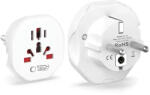 Tech-Protect Universal Travel Adapter to EU - бял (5906302380459)