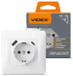 Videx Vf-bnsk1guc-w КОНТАКТ ШУКО usb-a+usb-c binera videx - БЯЛ (4820246485302)