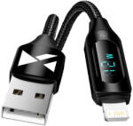 Wozinsky Кабел Wozinsky WUALC2, USB-A към Lightning, с LED дисплей, 2.4A, 2m, ч (WUALC2)