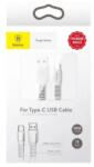 Baseus Kабел Baseus Tough Series, Type-C, 2А, 1m, бял (CATZY-B02)